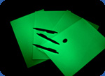 Glowing photo paper