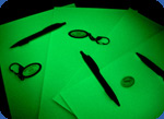 Self-glowing paper
