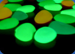 Self-glowing stones