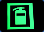 Luminous fire extinguisher photo