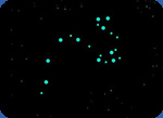 Glowing night sky