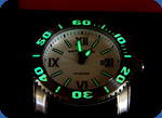 Luminous swiss watch