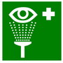 Flush the eyes safety sign