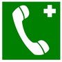 Call the ambulance safety sign