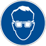 Wear safety goggles safety sign