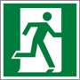 Exit here safety sign