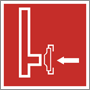 Firefighter dry riser safety sign